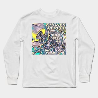 Coffee cup, graphic print in yellow, teal, and grey Long Sleeve T-Shirt